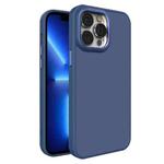 For iPhone 13 Pro All-inclusive TPU Edge Acrylic Back Phone Case(Navy Blue)