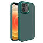 For iPhone 12 All-inclusive TPU Edge Acrylic Back Phone Case(Green)