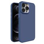 For iPhone 12 Pro Max All-inclusive TPU Edge Acrylic Back Phone Case(Navy Blue)