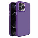 For iPhone 12 Pro Max All-inclusive TPU Edge Acrylic Back Phone Case(Deep Purple)