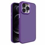 For iPhone 12 Pro All-inclusive TPU Edge Acrylic Back Phone Case(Deep Purple)