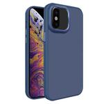 For iPhone X / XS All-inclusive TPU Edge Acrylic Back Phone Case(Navy Blue)
