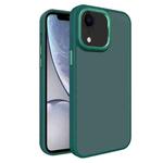 For iPhone XR All-inclusive TPU Edge Acrylic Back Phone Case(Green)