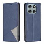For Motorola Moto G56 5G Rhombus Texture Magnetic Leather Phone Case(Blue)