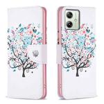 For Motorola Moto G54 5G EU Edition Colored Drawing Pattern Leather Phone Case(Tree)