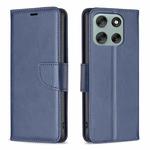 For Motorola Moto G56 5G Lambskin Texture Pure Color Flip Leather Phone Case(Blue)
