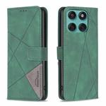 For Motorola Edge 60 Fusion Magnetic Buckle Rhombus Texture Leather Phone Case(Green)