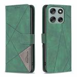 For Motorola Moto G56 5G Magnetic Buckle Rhombus Texture Leather Phone Case(Green)