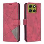 For Motorola Moto G86 5G Magnetic Buckle Rhombus Texture Leather Phone Case(Red)