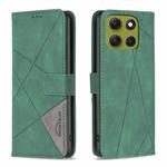 For Motorola Moto G86 5G Magnetic Buckle Rhombus Texture Leather Phone Case(Green)