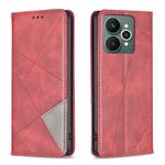 For Realme 15 5G Rhombus Texture Leather Phone Case(Red)