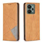 For Realme 15 5G Rhombus Texture Leather Phone Case(Yellow)