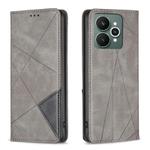 For Realme 15 Pro 5G Rhombus Texture Leather Phone Case(Grey)