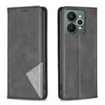 For Realme 15 Pro 5G Rhombus Texture Leather Phone Case(Black)