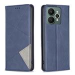 For Realme 15 Pro 5G Rhombus Texture Leather Phone Case(Blue)