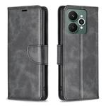 For Realme 15 Pro 5G Lambskin Texture Pure Color Flip Leather Phone Case(Black)