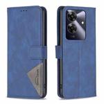 For Realme Note 60 / C61 Magnetic Buckle Rhombus Texture Leather Phone Case(Blue)