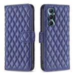 For Realme C65 4G Diamond Lattice Wallet Flip Leather Phone Case(Blue)