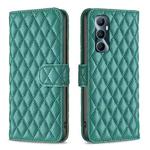 For Realme C65 4G Diamond Lattice Wallet Flip Leather Phone Case(Green)