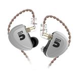CCA CCA-A10 3.5mm Gold Plated Plug Ten Unit Pure Balanced Armature Wire-controlled In-ear Earphone, Type:without Mic(Silver)