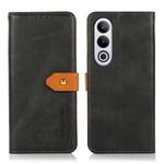 For OnePlus Nord CE4 Global KHAZNEH Dual-color Cowhide Texture Flip Leather Phone Case(Black)