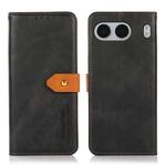 For OnePlus Nord 4 KHAZNEH Dual-color Cowhide Texture Flip Leather Phone Case(Black)