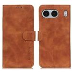 For OnePlus Nord 4 KHAZNEH Retro Texture Leather Phone Case(Brown)