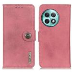 For OnePlus Ace 2 Pro KHAZNEH Cowhide Texture Flip Leather Phone Case(Pink)