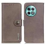 For OnePlus Ace 2 Pro KHAZNEH Cowhide Texture Flip Leather Phone Case(Khaki)