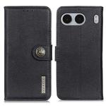 For OnePlus Nord 4 KHAZNEH Cowhide Texture Flip Leather Phone Case(Black)