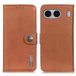 For OnePlus Nord 4 KHAZNEH Cowhide Texture Flip Leather Phone Case(Brown)