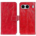 For OnePlus Nord 4 Retro Crazy Horse Texture Leather Phone Case(Red)