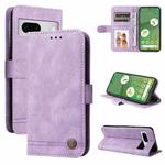 For Google Pixel  7 Skin Feel Life Tree Metal Button Leather Phone Case(Purple)