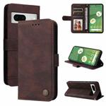 For Google Pixel  7 Skin Feel Life Tree Metal Button Leather Phone Case(Brown)