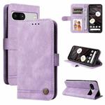 For Google Pixel 7a Skin Feel Life Tree Metal Button Leather Phone Case(Purple)