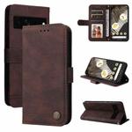 For Google Pixel 7 Pro Skin Feel Life Tree Metal Button Leather Phone Case(Brown)