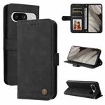 For Google Pixel 8 Skin Feel Life Tree Metal Button Leather Phone Case(Black)