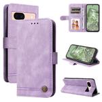 For Google Pixel 8a Skin Feel Life Tree Metal Button Leather Phone Case(Purple)