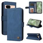 For Google Pixel 8a Skin Feel Life Tree Metal Button Leather Phone Case(Blue)