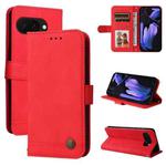 For Google Pixel 9a Skin Feel Life Tree Metal Button Leather Phone Case(Red)