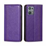 For Blackview Oscal C30 Grid Texture Magnetic Flip Leather Phone Case(Purple)