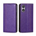 For CUBOT P60 Grid Texture Magnetic Flip Leather Phone Case(Purple)