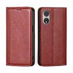 For CUBOT P60 Grid Texture Magnetic Flip Leather Phone Case(Red)