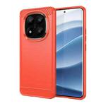 For Redmi Note 14 Pro+ 5G Carbon Fiber Brushed Texture TPU Phone Case(Red)