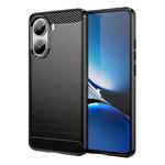 For Redmi Turbo 4 Carbon Fiber Brushed Texture TPU Phone Case(Black)