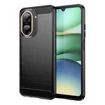 For Redmi A5 4G 173.3mm EU Carbon Fiber Brushed Texture TPU Phone Case(Black)