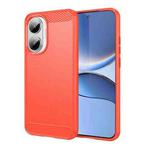 For Redmi Turbo 4 Pro Carbon Fiber Brushed Texture TPU Phone Case(Red)