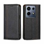 For Infinix Note 30 VIP 5G Grid Texture Magnetic Flip Leather Phone Case(Black)