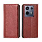 For Infinix Note 30 VIP 5G Grid Texture Magnetic Flip Leather Phone Case(Red)