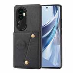 For OPPO Reno10 Pro Double Buckle Card Slots Magnetic Phone Case(Black)